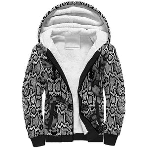 Snake African Skin Animals Pattern Sherpa Hoodie
