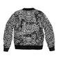 Snake African Skin Animals Pattern Sleeve Zip Bomber Jacket