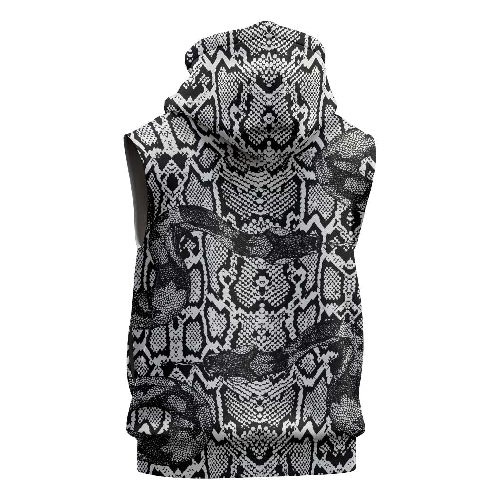 Snake African Skin Animals Pattern Sleeveless Hoodie - African Pride