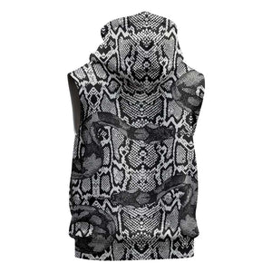 Snake African Skin Animals Pattern Sleeveless Hoodie - African Pride