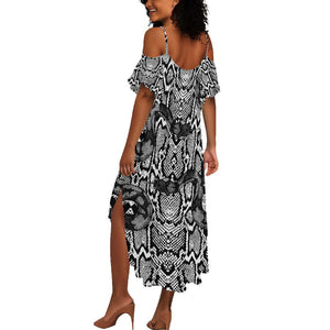 Snake African Skin Animals Pattern Summer Maxi Dress