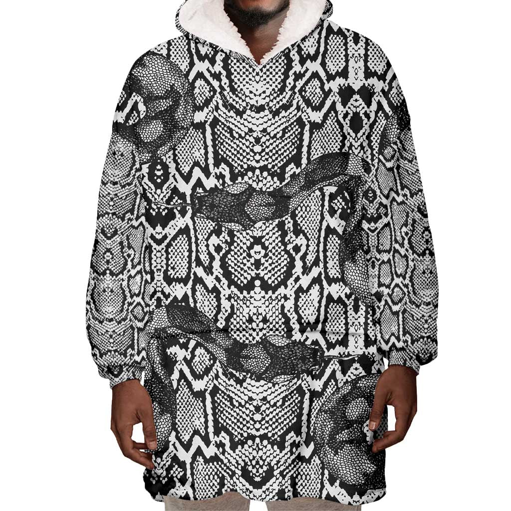 Snake African Skin Animals Pattern Wearable Blanket Hoodie
