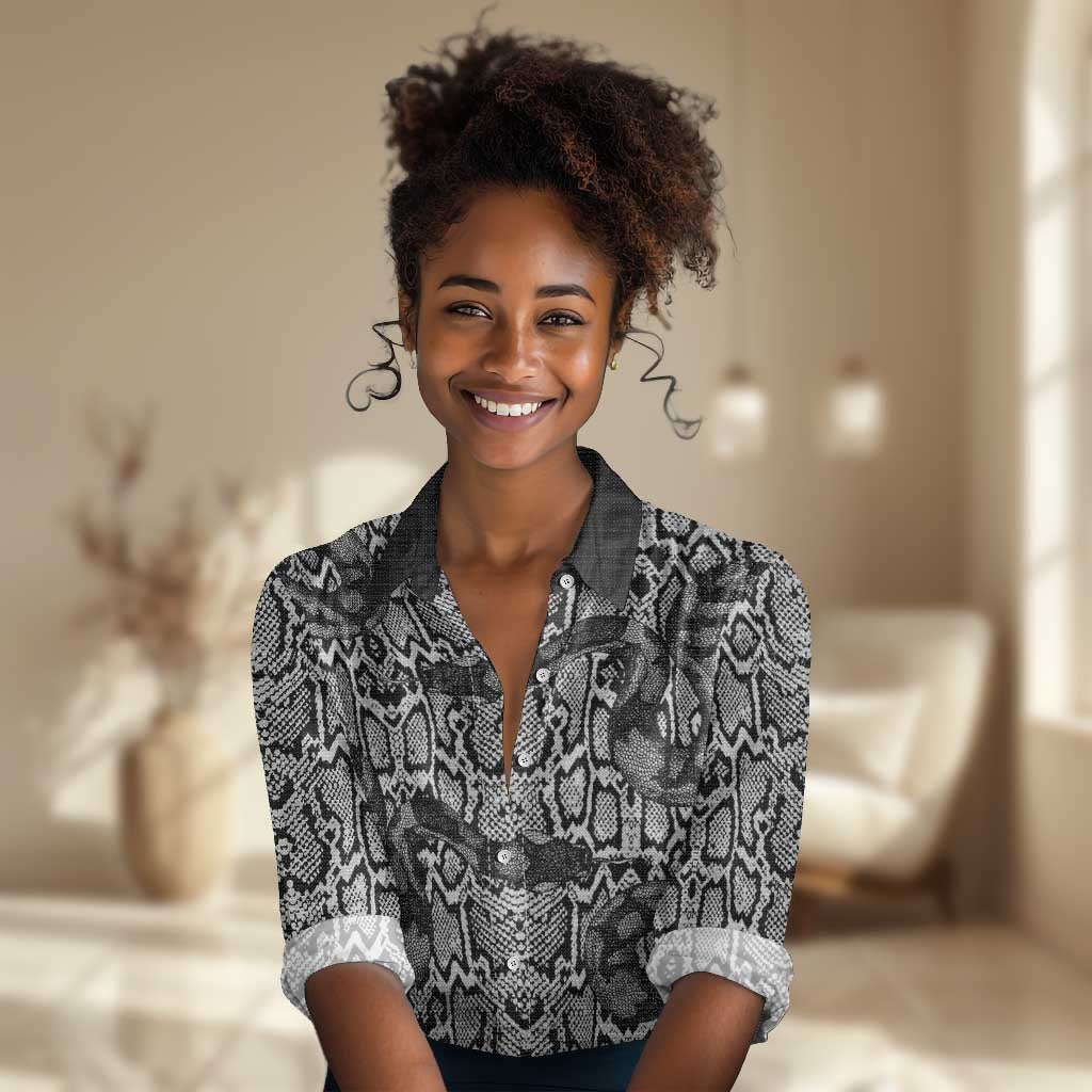 Snake African Skin Animals Pattern Women Casual Shirt
