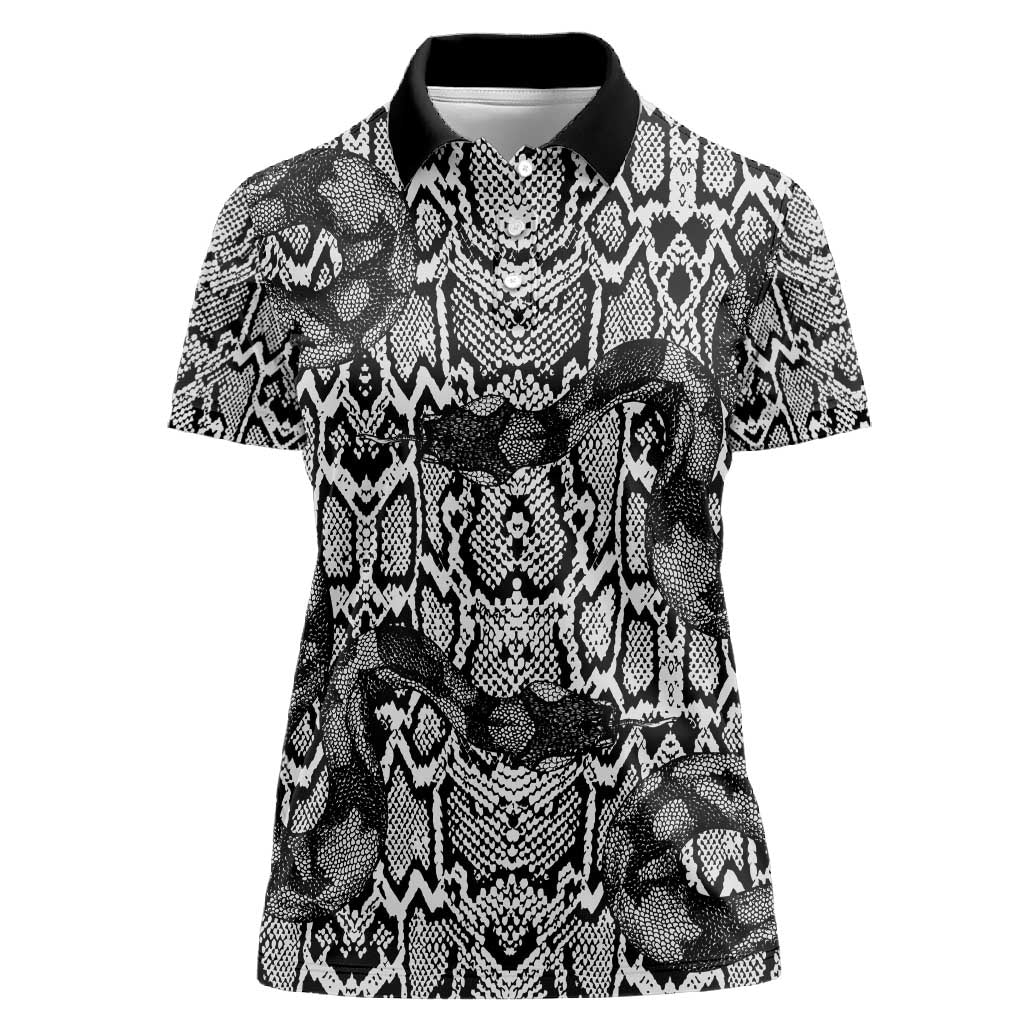 Snake African Skin Animals Pattern Women Polo Shirt