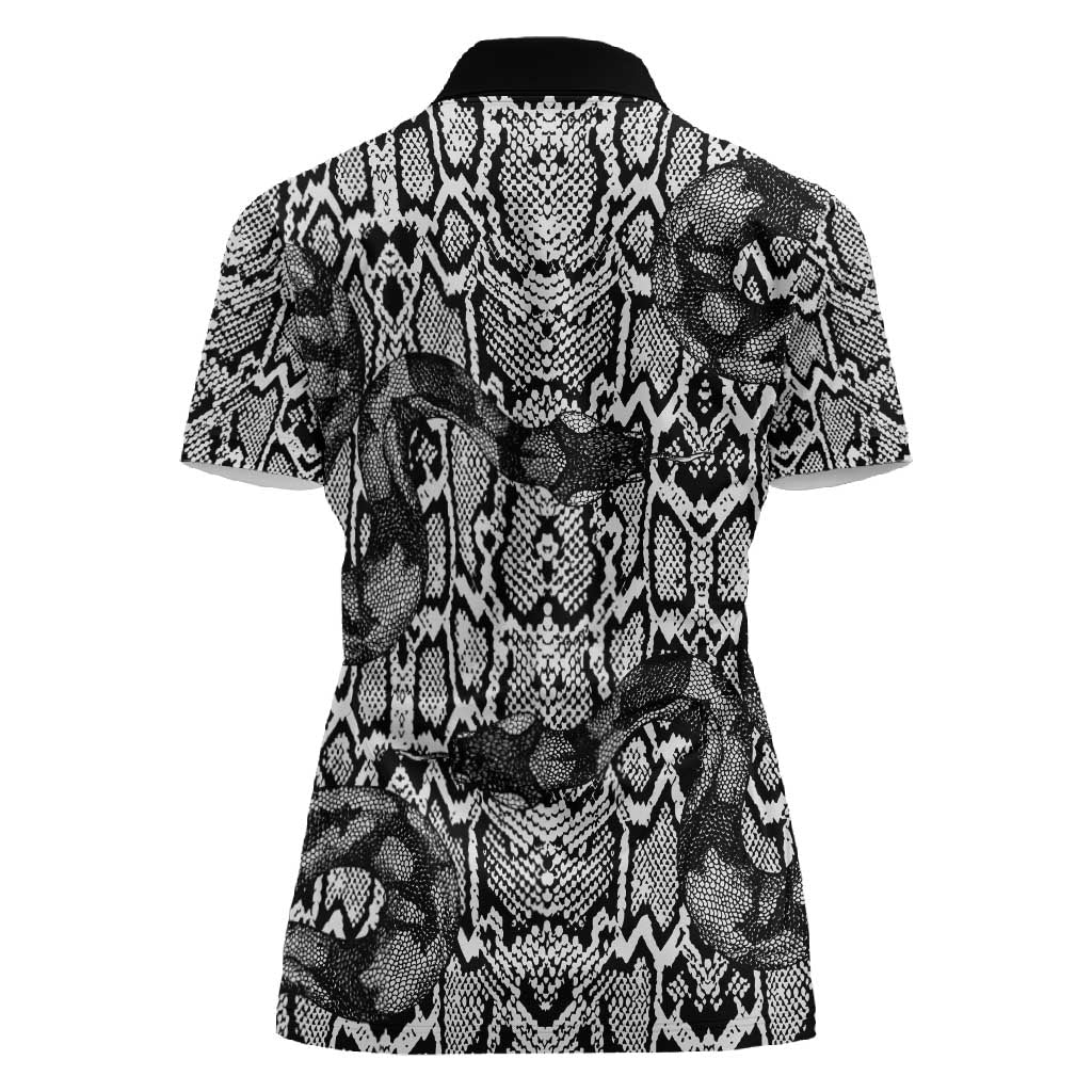 Snake African Skin Animals Pattern Women Polo Shirt
