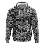 Snake African Skin Animals Pattern Zip Hoodie