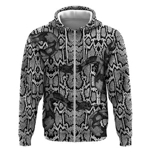 Snake African Skin Animals Pattern Zip Hoodie