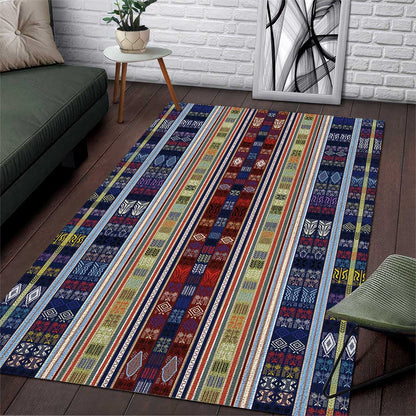 Lamba Mpanjaka Malagasy Traditional Pattern Area Rug