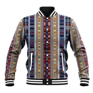 Lamba Mpanjaka Malagasy Traditional Pattern Baseball Jacket