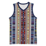 Lamba Mpanjaka Malagasy Traditional Pattern Basketball Jersey - African Pride