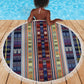 Lamba Mpanjaka Malagasy Traditional Pattern Beach Blanket