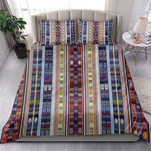 Lamba Mpanjaka Malagasy Traditional Pattern Bedding Set