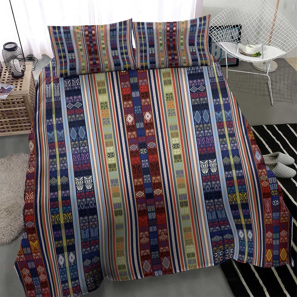 Lamba Mpanjaka Malagasy Traditional Pattern Bedding Set