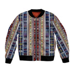 Lamba Mpanjaka Malagasy Traditional Pattern Bomber Jacket