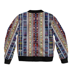 Lamba Mpanjaka Malagasy Traditional Pattern Bomber Jacket