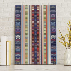 Lamba Mpanjaka Malagasy Traditional Pattern Canvas Wall Art