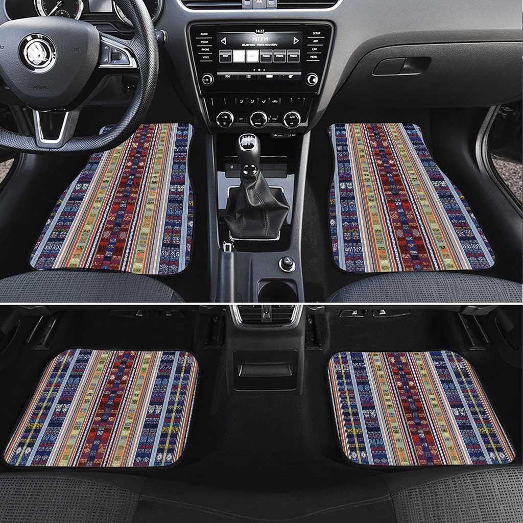 Lamba Mpanjaka Malagasy Traditional Pattern Car Mats