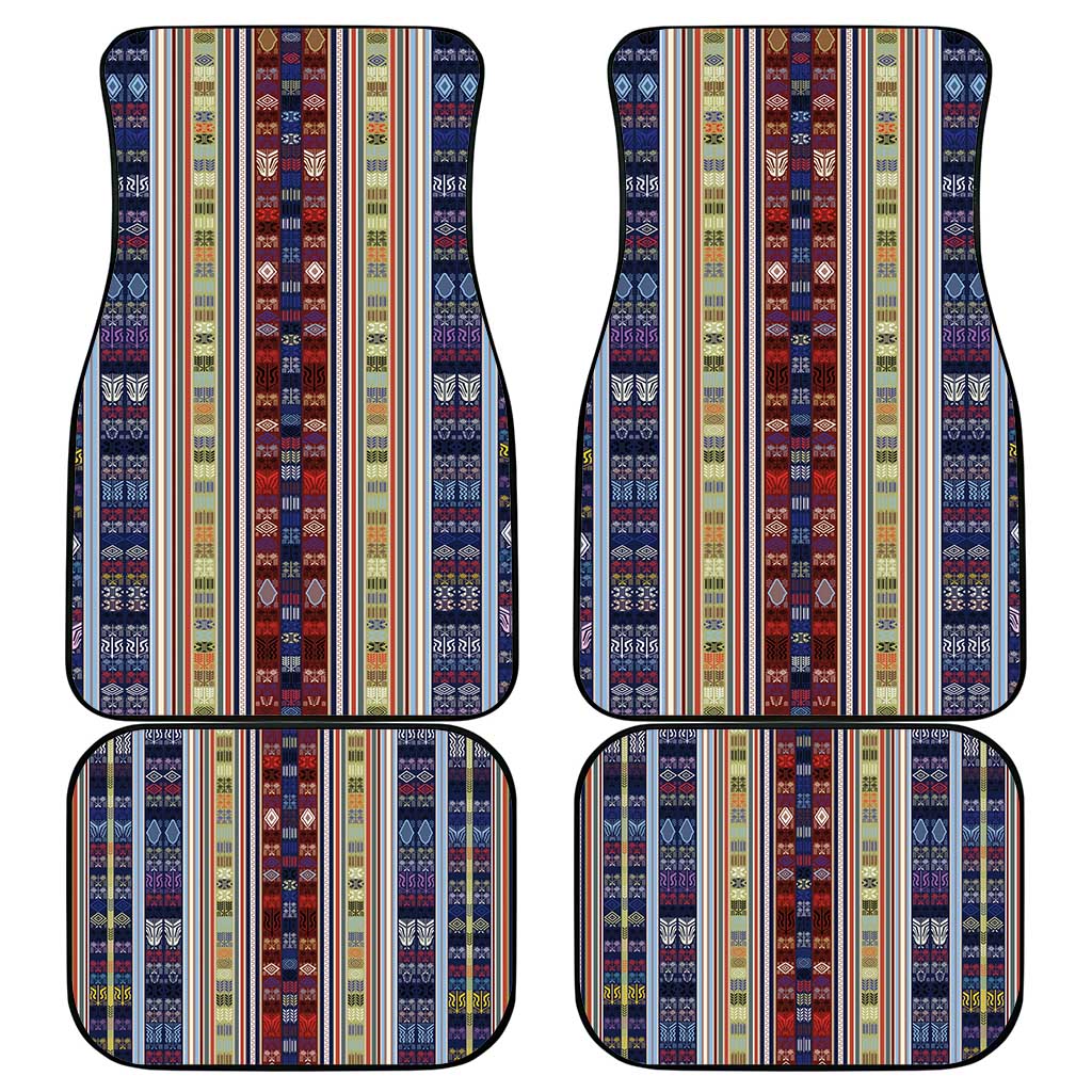 Lamba Mpanjaka Malagasy Traditional Pattern Car Mats