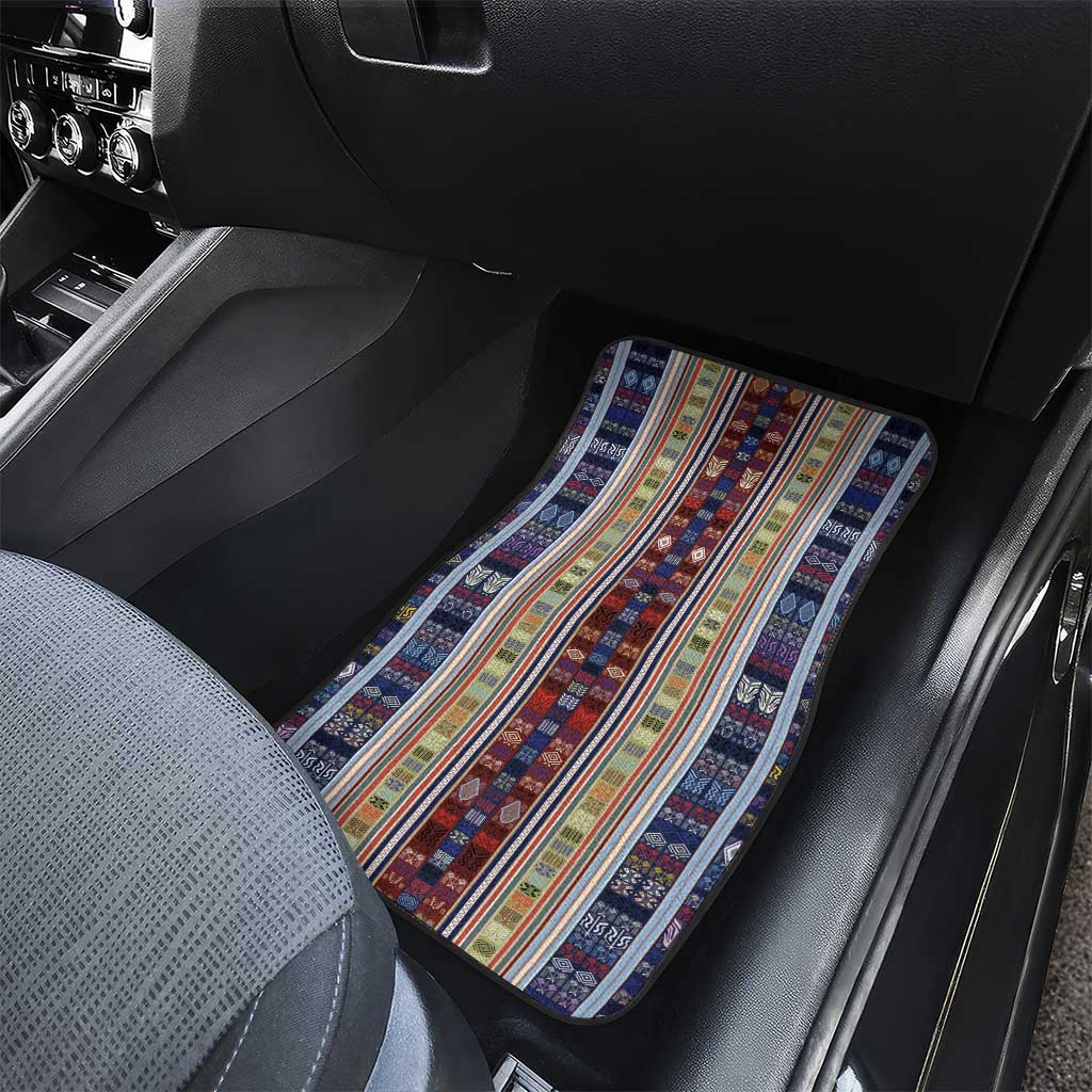 Lamba Mpanjaka Malagasy Traditional Pattern Car Mats