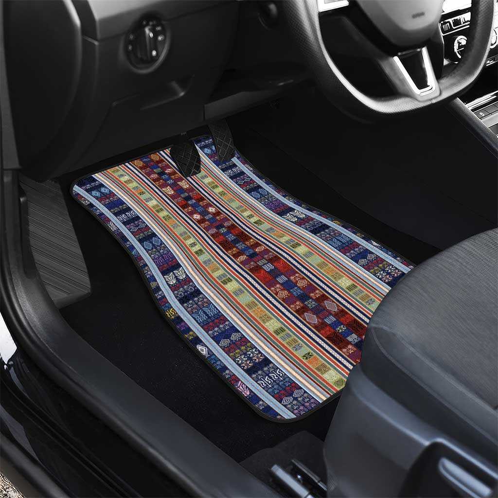 Lamba Mpanjaka Malagasy Traditional Pattern Car Mats