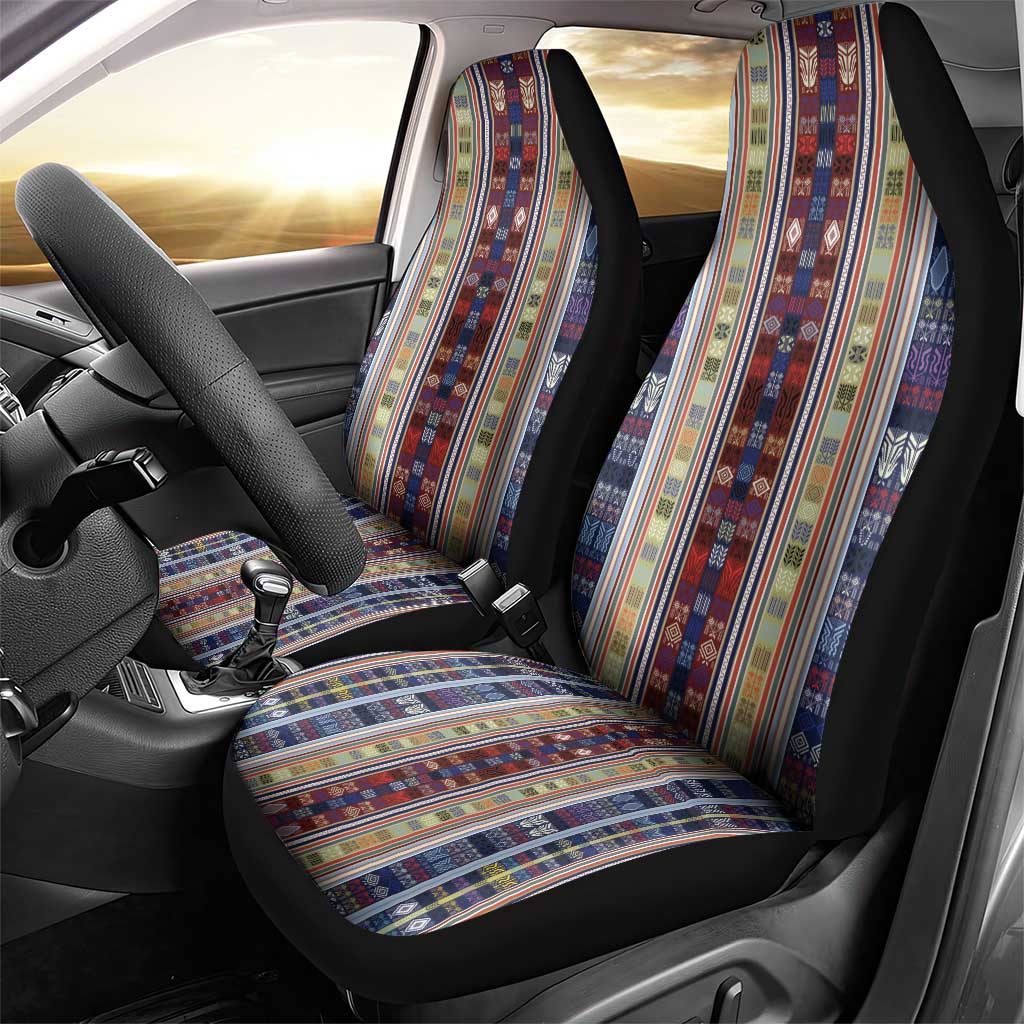 Lamba Mpanjaka Malagasy Traditional Pattern Car Seat Cover