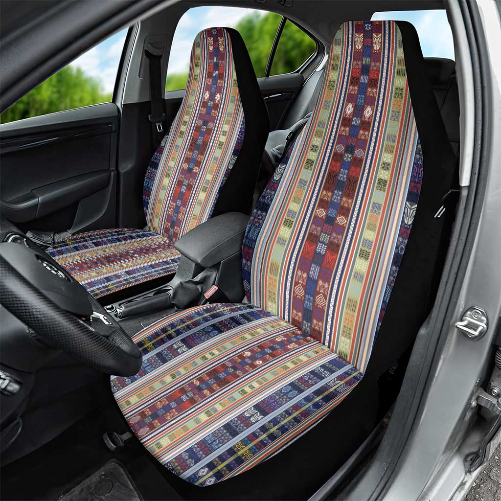 Lamba Mpanjaka Malagasy Traditional Pattern Car Seat Cover