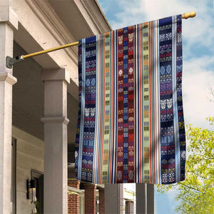 Lamba Mpanjaka Malagasy Traditional Pattern Garden Flag