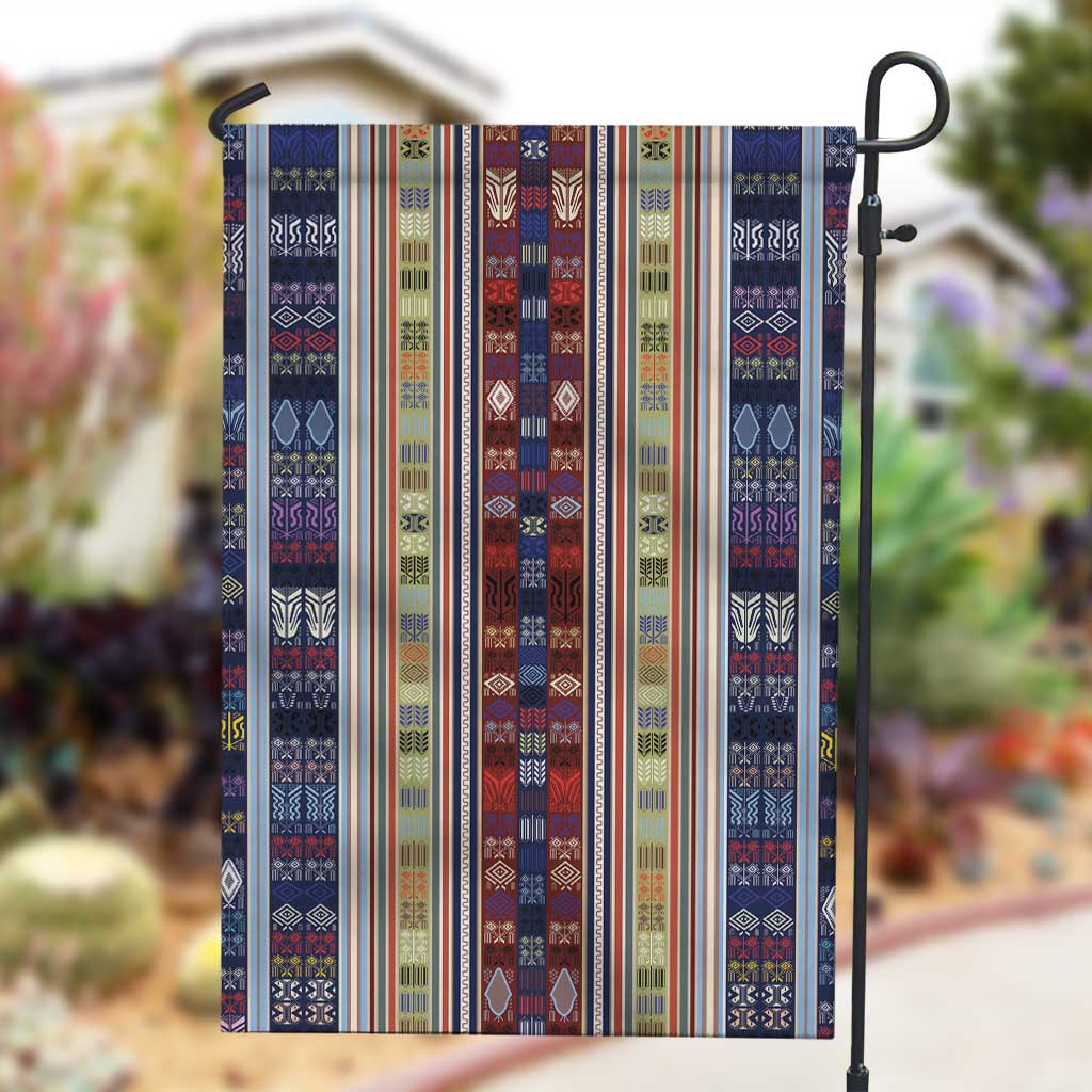 Lamba Mpanjaka Malagasy Traditional Pattern Garden Flag