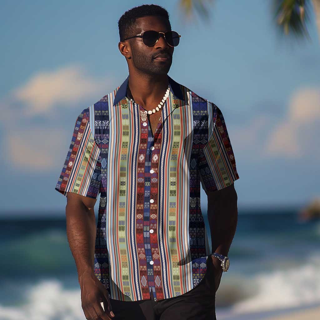Lamba Mpanjaka Malagasy Traditional Pattern Hawaiian Shirt
