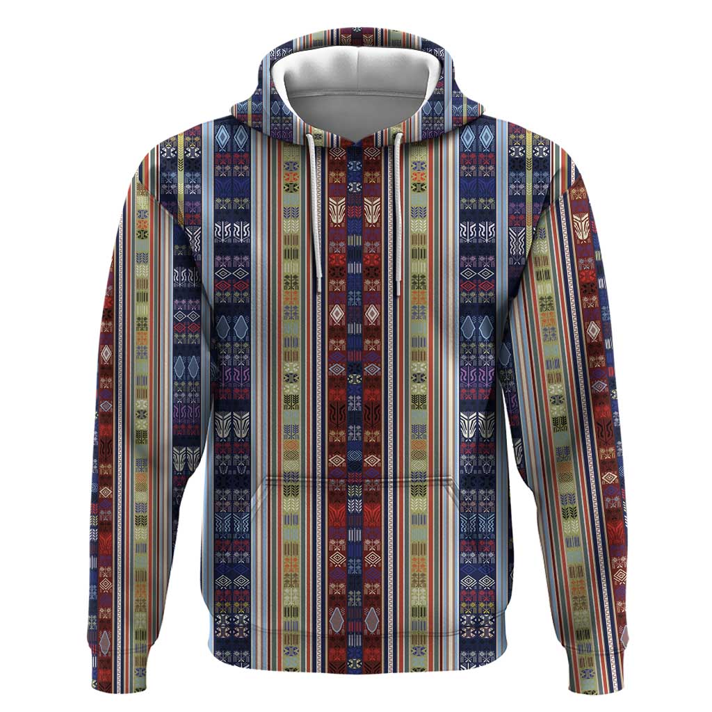 Lamba Mpanjaka Malagasy Traditional Pattern Hoodie