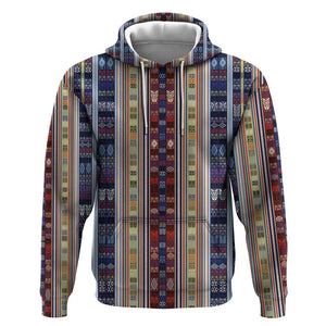 Lamba Mpanjaka Malagasy Traditional Pattern Hoodie