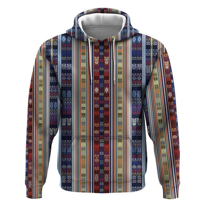 Lamba Mpanjaka Malagasy Traditional Pattern Hoodie