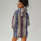 Lamba Mpanjaka Malagasy Traditional Pattern Hoodie Dress