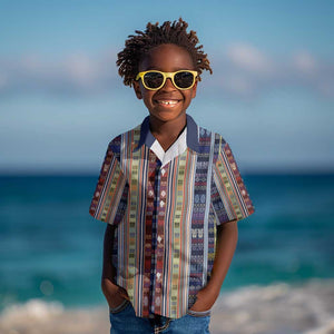 Lamba Mpanjaka Malagasy Traditional Pattern Kid Hawaiian Shirt