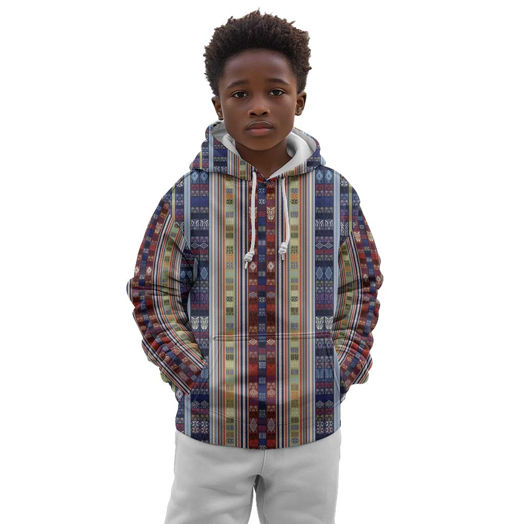 Lamba Mpanjaka Malagasy Traditional Pattern Kid Hoodie