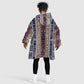 Lamba Mpanjaka Malagasy Traditional Pattern Kid Wearable Blanket Hoodie