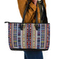 Lamba Mpanjaka Malagasy Traditional Pattern Leather Tote Bag