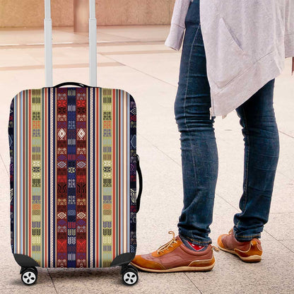 Lamba Mpanjaka Malagasy Traditional Pattern Luggage Cover