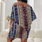 Lamba Mpanjaka Malagasy Traditional Pattern Off Shoulder Short Dress