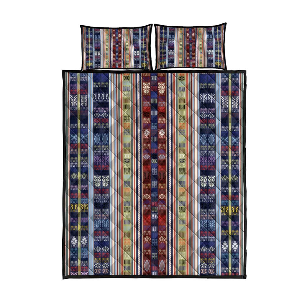 Lamba Mpanjaka Malagasy Traditional Pattern Quilt Bed Set