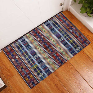 Lamba Mpanjaka Malagasy Traditional Pattern Rubber Doormat