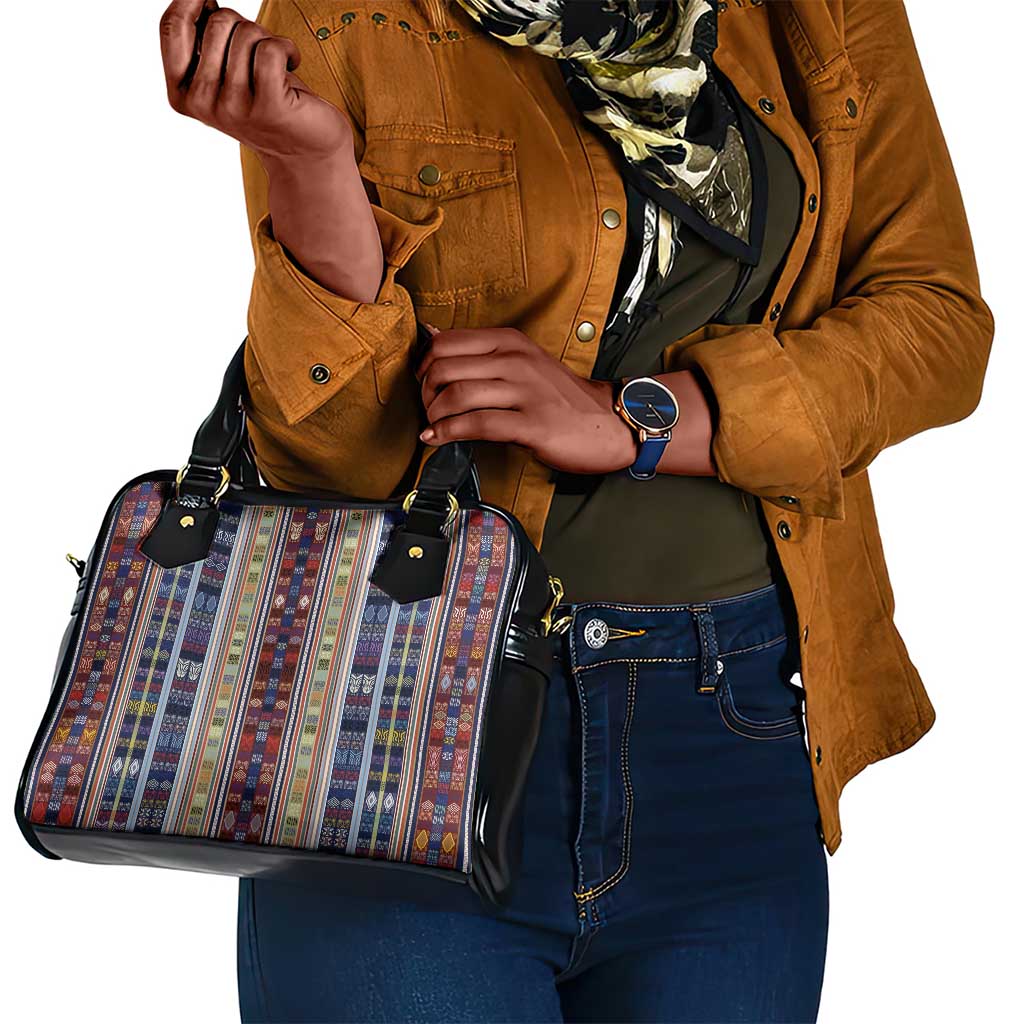 Lamba Mpanjaka Malagasy Traditional Pattern Shoulder Handbag