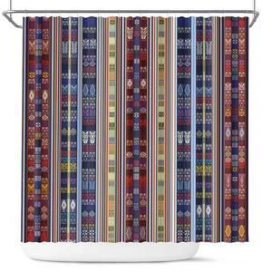 Lamba Mpanjaka Malagasy Traditional Pattern Shower Curtain