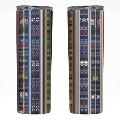 Lamba Mpanjaka Malagasy Traditional Pattern Skinny Tumbler
