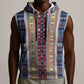 Lamba Mpanjaka Malagasy Traditional Pattern Sleeveless Hoodie - African Pride