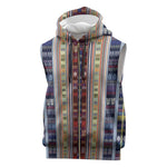 Lamba Mpanjaka Malagasy Traditional Pattern Sleeveless Zip Hoodie - African Pride