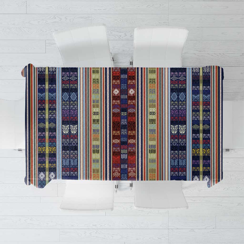 Lamba Mpanjaka Malagasy Traditional Pattern Tablecloth