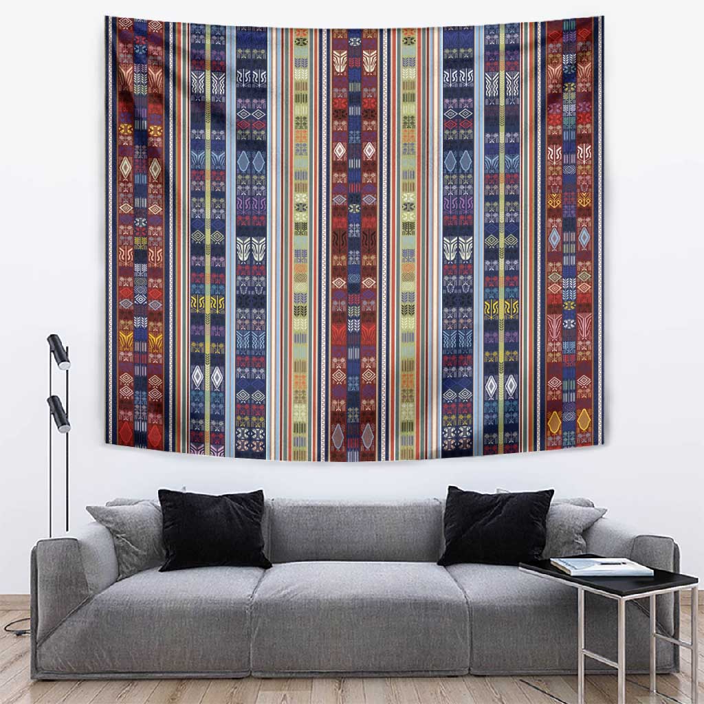 Lamba Mpanjaka Malagasy Traditional Pattern Tapestry