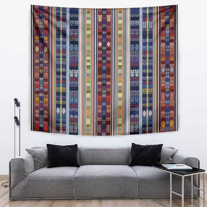 Lamba Mpanjaka Malagasy Traditional Pattern Tapestry