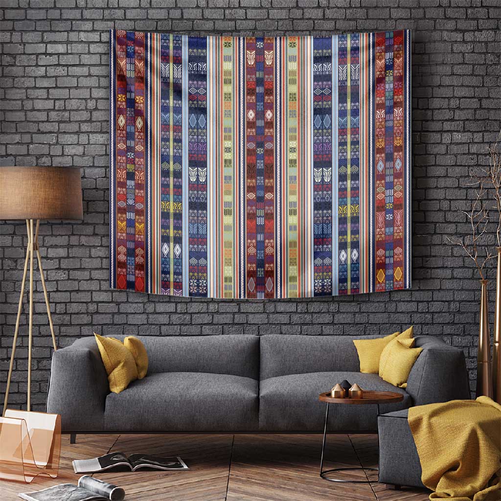 Lamba Mpanjaka Malagasy Traditional Pattern Tapestry